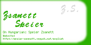 zsanett speier business card